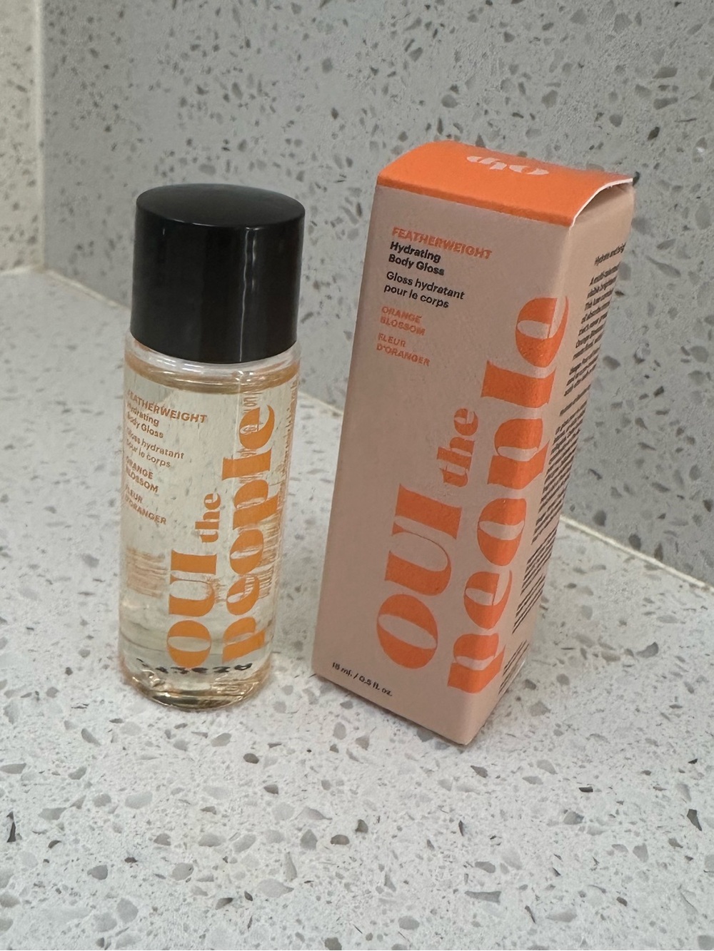 NIB Mini Oui the People Hydrating Body Gloss Oil in Orange Blossom - 15ML/0.5 oz